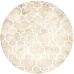DIP DYE, BEIGE / IVORY, 7' X 7' Round, Area Rug, DDY535G-7R