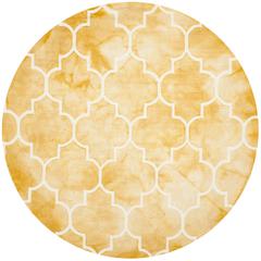 DIP DYE, GOLD / IVORY, 7' X 7' Round, Area Rug, DDY535H-7R