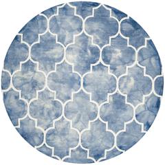 DIP DYE, BLUE / IVORY, 7' X 7' Round, Area Rug, DDY535K-7R