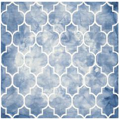 DIP DYE, BLUE / IVORY, 7' X 7' Square, Area Rug, DDY535K-7SQ