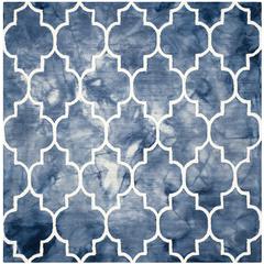 DIP DYE, NAVY / IVORY, 7' X 7' Square, Area Rug, DDY535N-7SQ
