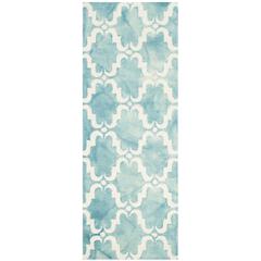 DIP DYE, TURQUOISE / IVORY, 2'-3" X 6', Area Rug, DDY536D-26