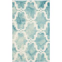 DIP DYE, TURQUOISE / IVORY, 3' X 5', Area Rug, DDY536D-3