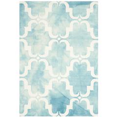 DIP DYE, TURQUOISE / IVORY, 4' X 6', Area Rug