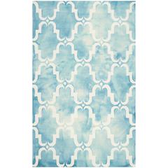 DIP DYE, TURQUOISE / IVORY, 5' X 8', Area Rug, DDY536D-5