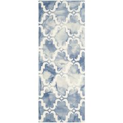 DIP DYE, BLUE / IVORY, 2'-3" X 6', Area Rug, DDY536K-26