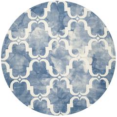 DIP DYE, BLUE / IVORY, 7' X 7' Round, Area Rug, DDY536K-7R