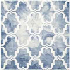 DIP DYE, BLUE / IVORY, 7' X 7' Square, Area Rug, DDY536K-7SQ