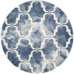 DIP DYE, NAVY / IVORY, 7' X 7' Round, Area Rug, DDY536N-7R