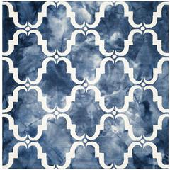 DIP DYE, NAVY / IVORY, 7' X 7' Square, Area Rug, DDY536N-7SQ
