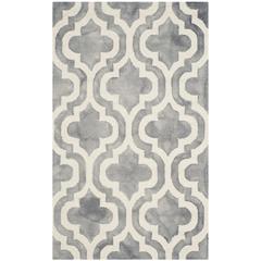 DIP DYE, GREY / IVORY, 3' X 5', Area Rug, DDY537C-3