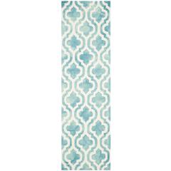 DIP DYE, TURQUOISE / IVORY, 2'-3" X 8', Area Rug, DDY537D-28