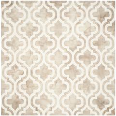 DIP DYE, BEIGE / IVORY, 7' X 7' Square, Area Rug, DDY537G-7SQ