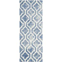 DIP DYE, BLUE / IVORY, 2'-3" X 6', Area Rug, DDY537K-26