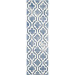 DIP DYE, BLUE / IVORY, 2'-3" X 8', Area Rug, DDY537K-28