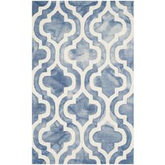 DIP DYE, BLUE / IVORY, 3' X 5', Area Rug, DDY537K-3