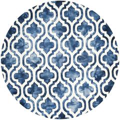 DIP DYE, NAVY / IVORY, 7' X 7' Round, Area Rug, DDY537N-7R