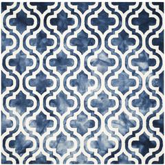 DIP DYE, NAVY / IVORY, 7' X 7' Square, Area Rug, DDY537N-7SQ