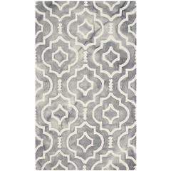 DIP DYE, GREY / IVORY, 3' X 5', Area Rug, DDY538C-3