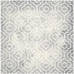 DIP DYE, GREY / IVORY, 7' X 7' Square, Area Rug, DDY538C-7SQ