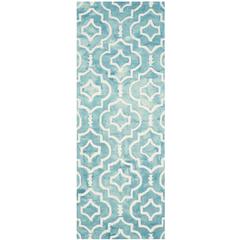 DIP DYE, TURQUOISE / IVORY, 2'-3" X 6', Area Rug, DDY538D-26