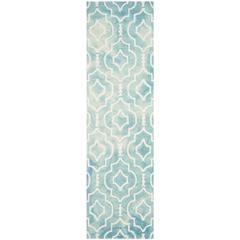 DIP DYE, TURQUOISE / IVORY, 2'-3" X 8', Area Rug, DDY538D-28