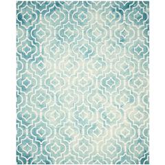 DIP DYE, TURQUOISE / IVORY, 8' X 10', Area Rug, DDY538D-8