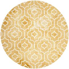 DIP DYE, GOLD / IVORY, 7' X 7' Round, Area Rug, DDY538H-7R