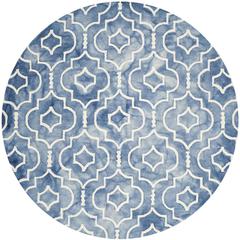 DIP DYE, BLUE / IVORY, 7' X 7' Round, Area Rug, DDY538K-7R