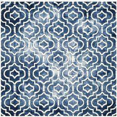 DIP DYE, NAVY / IVORY, 7' X 7' Square, Area Rug, DDY538N-7SQ