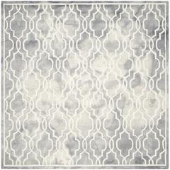 DIP DYE, GREY / IVORY, 7' X 7' Square, Area Rug, DDY539C-7SQ