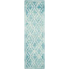 DIP DYE, TURQUOISE / IVORY, 2'-3" X 8', Area Rug, DDY539D-28