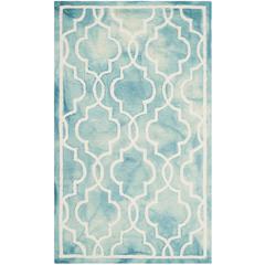 DIP DYE, TURQUOISE / IVORY, 3' X 5', Area Rug, DDY539D-3