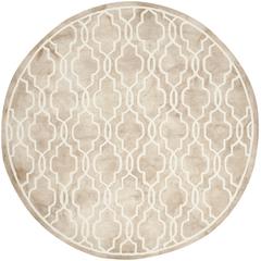 DIP DYE, BEIGE / IVORY, 7' X 7' Round, Area Rug, DDY539G-7R