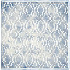DIP DYE, BLUE / IVORY, 7' X 7' Square, Area Rug, DDY539K-7SQ