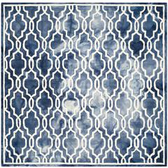 DIP DYE, NAVY / IVORY, 7' X 7' Square, Area Rug, DDY539N-7SQ