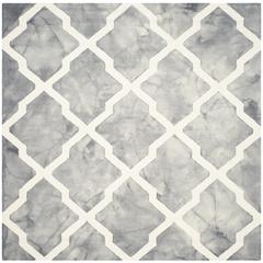 DIP DYE, GREY / IVORY, 7' X 7' Square, Area Rug, DDY540C-7SQ