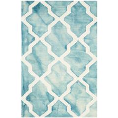 DIP DYE, TURQUOISE / IVORY, 2'-6" X 4', Area Rug, DDY540D-24