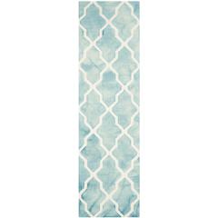 DIP DYE, TURQUOISE / IVORY, 2'-3" X 8', Area Rug, DDY540D-28