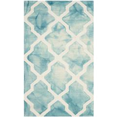 DIP DYE, TURQUOISE / IVORY, 3' X 5', Area Rug, DDY540D-3