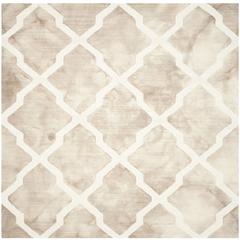 DIP DYE, BEIGE / IVORY, 7' X 7' Square, Area Rug, DDY540G-7SQ