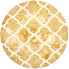 DIP DYE, GOLD / IVORY, 7' X 7' Round, Area Rug, DDY540H-7R
