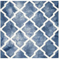 DIP DYE, NAVY / IVORY, 7' X 7' Square, Area Rug, DDY540N-7SQ