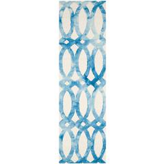 DIP DYE, IVORY / BLUE, 2'-3" X 8', Area Rug, DDY675A-28