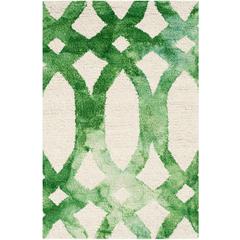 DIP DYE, IVORY / GREEN, 2' X 3', Area Rug