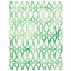 DIP DYE, IVORY / GREEN, 8' X 10', Area Rug
