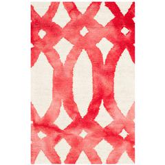 DIP DYE, IVORY / RED, 2' X 3', Area Rug