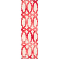DIP DYE, IVORY / RED, 2'-3" X 8', Area Rug