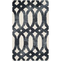 DIP DYE, IVORY / GRAPHITE, 3' X 5', Area Rug