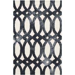 DIP DYE, IVORY / GRAPHITE, 4' X 6', Area Rug
